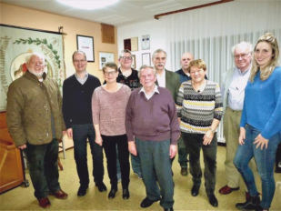 Vorstand, Chorleiter und geehrte Mitglieder