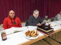 Unser Kassier Franz Stadler und Schriftführer Anton Ahlfänger