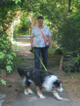 Angelika Gorny mit 'ihrem' Hund (Vom Sohnemann)