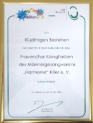 Die Gratulationsurkunde von Bürgermeister Davide Licht